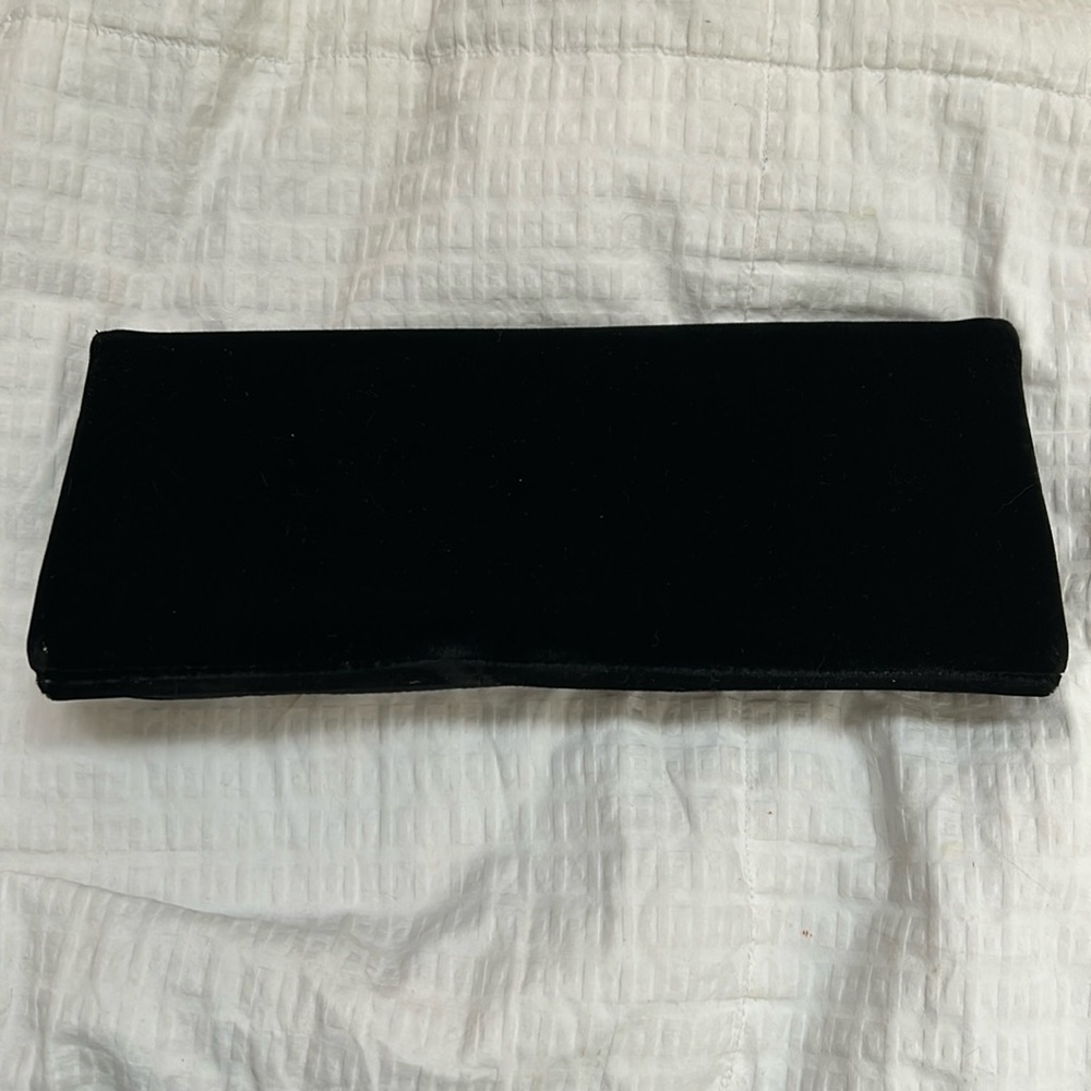 Shira Leah Black Velvet Clutch with Velvet Rose and Magnetic Closure - Picture 7 of 7